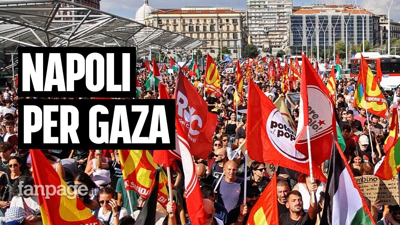 Napoli, in migliaia scioperano per Gaza, bloccando ferrovia e porto