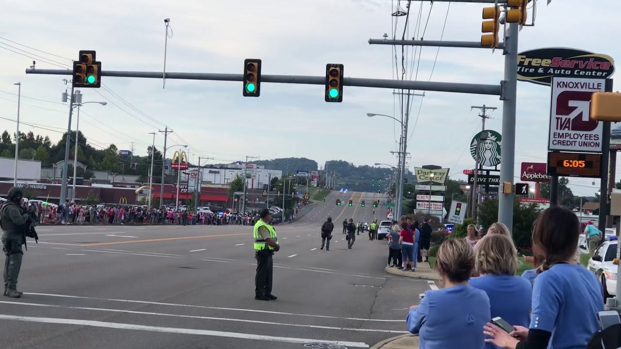 President Trump’s motorcade in Johnson City TN