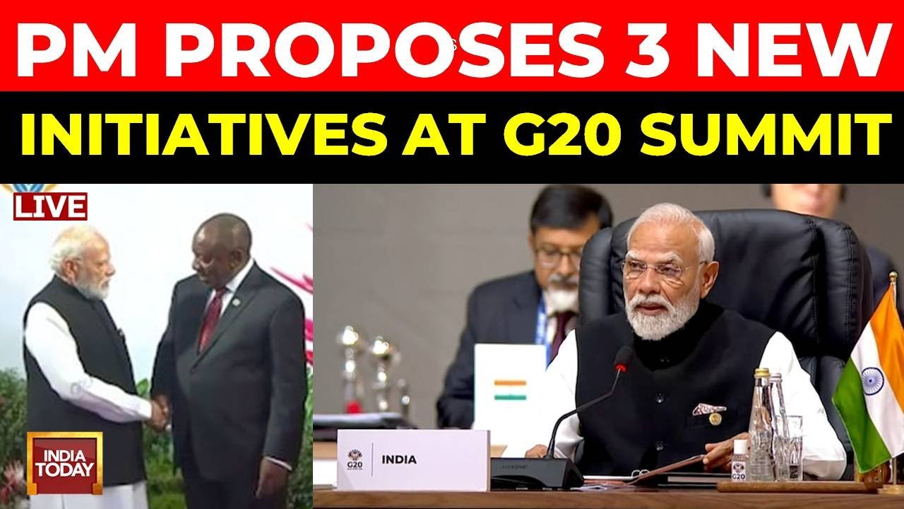PM Modi LIVE From G20 Summit | PM Modi Pitches Three Global Initiatives As G20 Meets