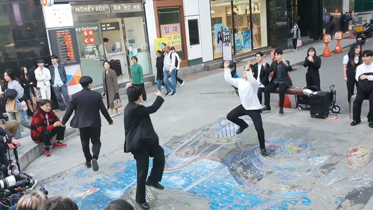[STREET ARTIST] HAF. WITH NEW MEMBERS. INTERACTIVE FIRST-TIME GANGNAM BUSKING. 240323.