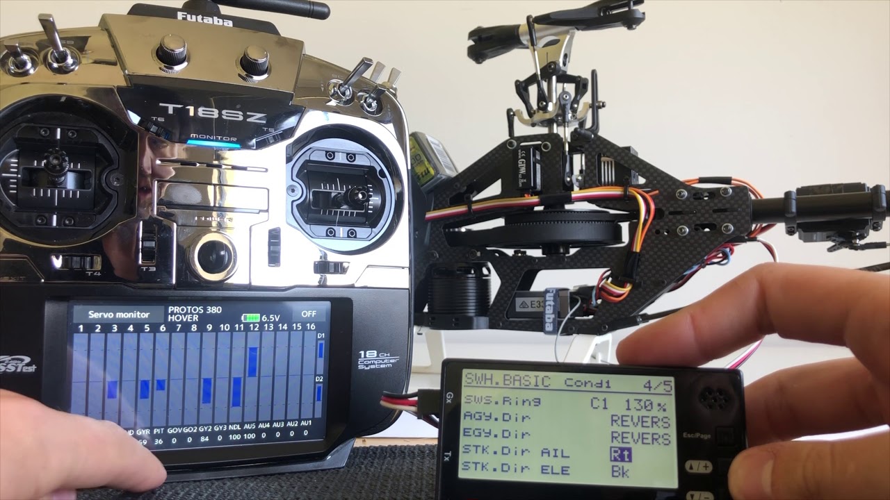 Futaba CGY760R Set Up - Pt 2 760R & GPB-1 basic set up