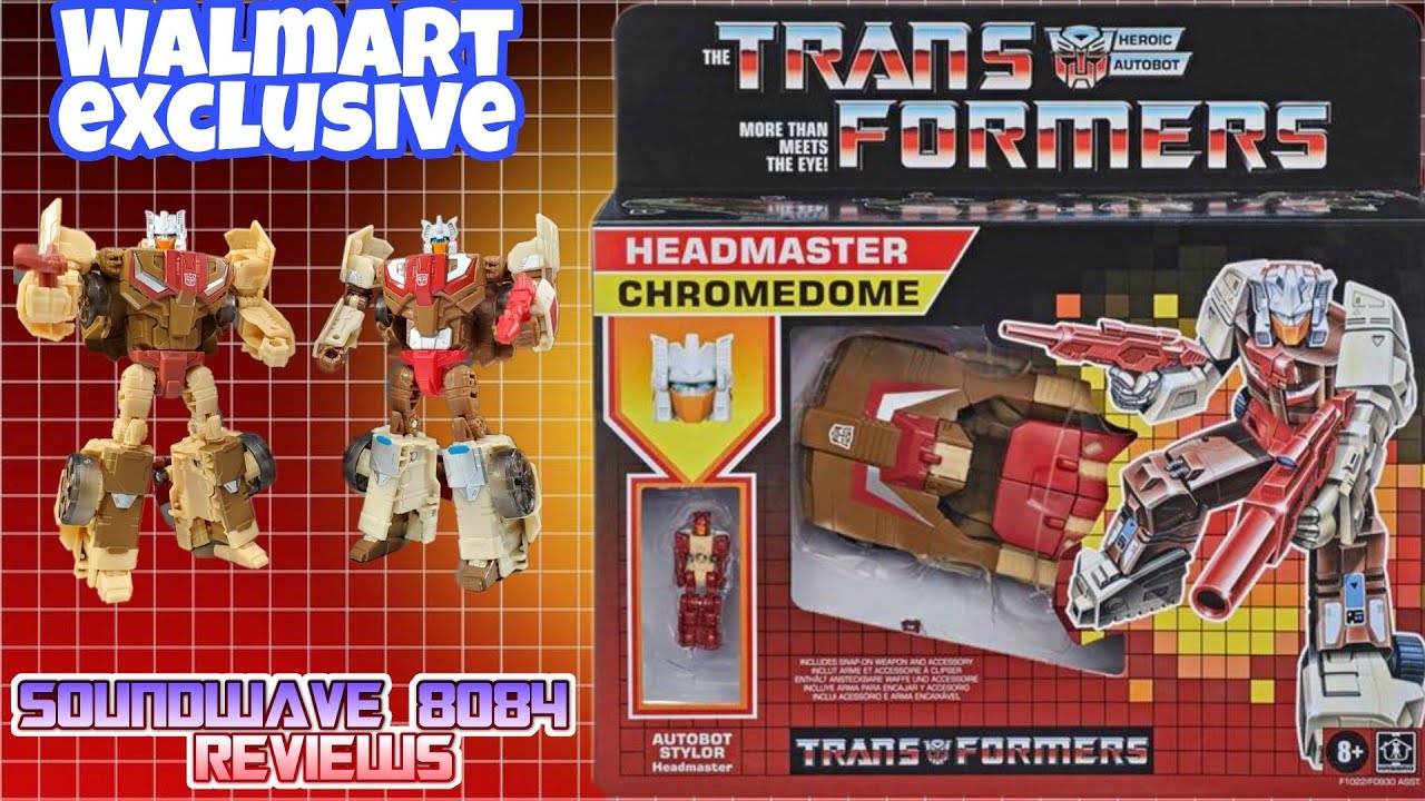 Walmart Exclusive Transformers Headmaster Chromedome with Stylor Reissue Review