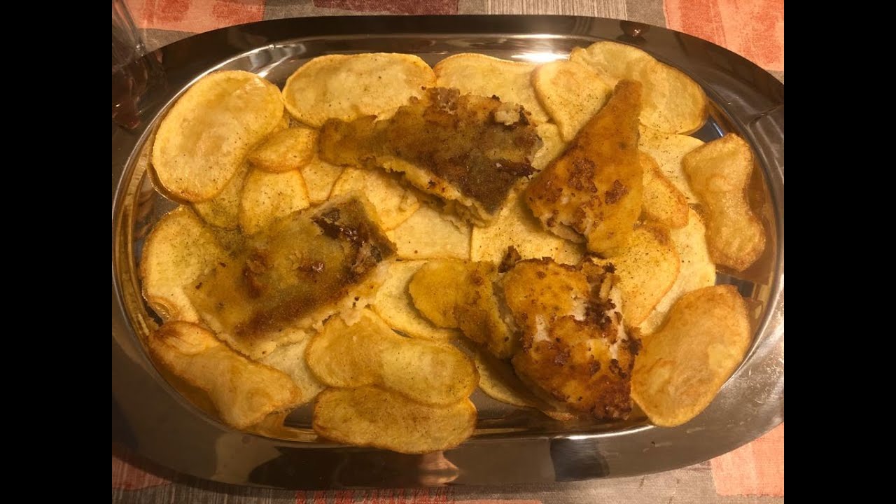Bacalao Empanado en Oval Grill con cama de Patatas