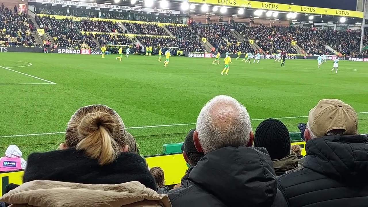 Gabriel Sara goal 77 mins for Norwich v Watford 13/03/24 Championship ( @ 34 sec, pic a bit jumpy )