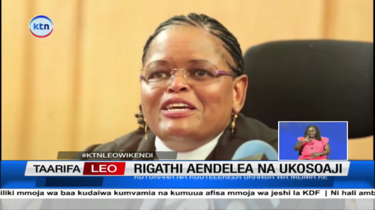 Rigathi Gachagua akosoa serikali kumnatua  Martha Koome