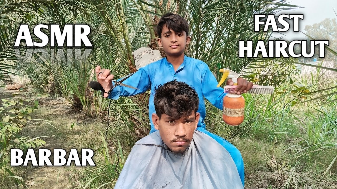 ASMR perfect SUPER fast Haircut 💇 and Youngest Barbar 💈 BARBAR in the world 🌍