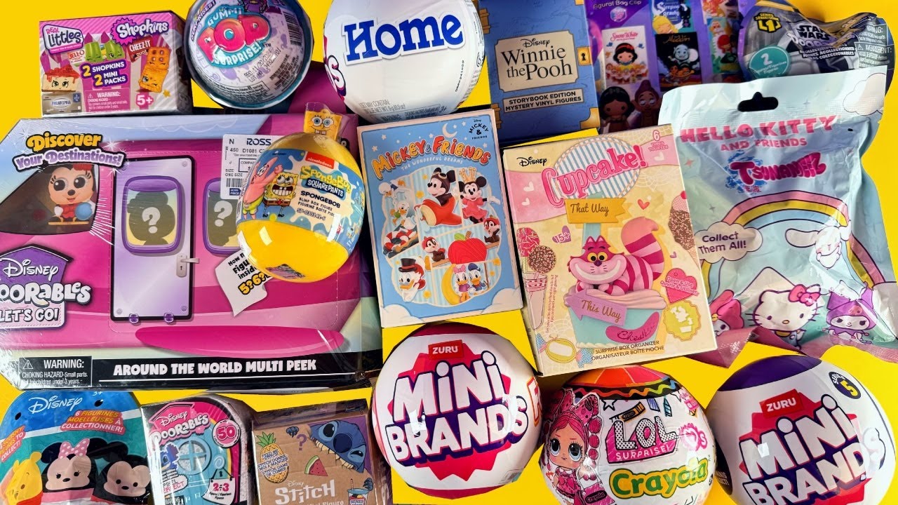 💜 OVER 30 Minutes ASMR Blind Bag Mystery Toy Unboxing! No Music No Talking ODDLY Satisfying 💜