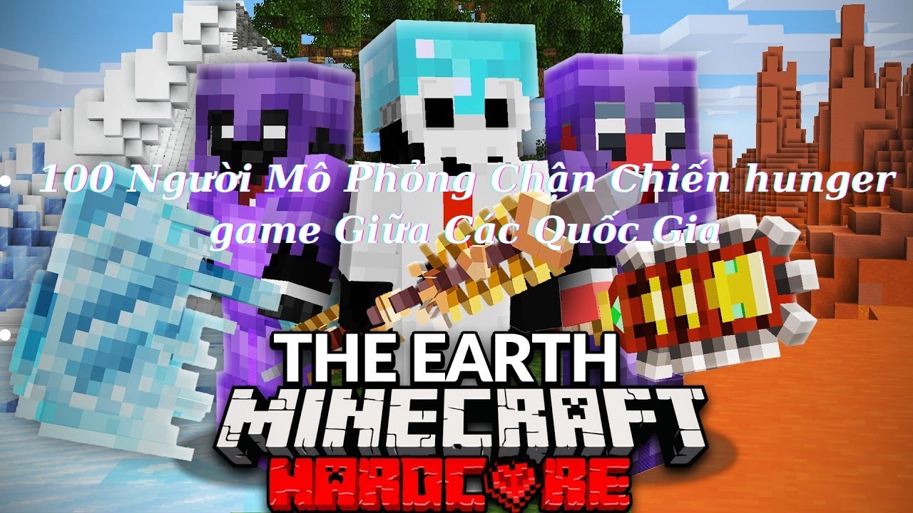 100 Người Mô Phỏng Chận Chiến hunger game Giữa Các Quốc Gia | Minecraft Player