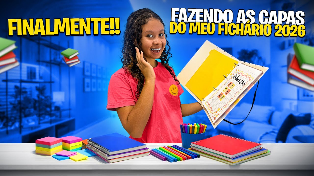FAZENDO AS CAPAS DO MEU NOVO FICHÁRIO | 9* ANO ME ESPERA‼️2026 (DORA)