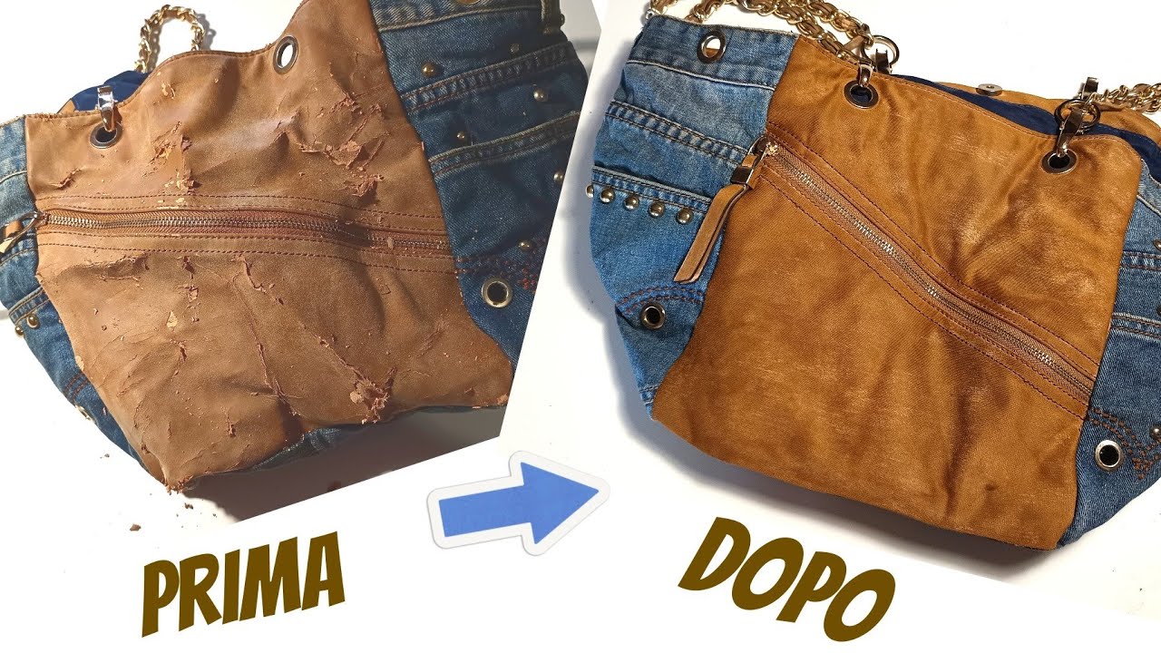 Come rinnovare una borsa di ecopelle rovinata - Diy - Tutorial