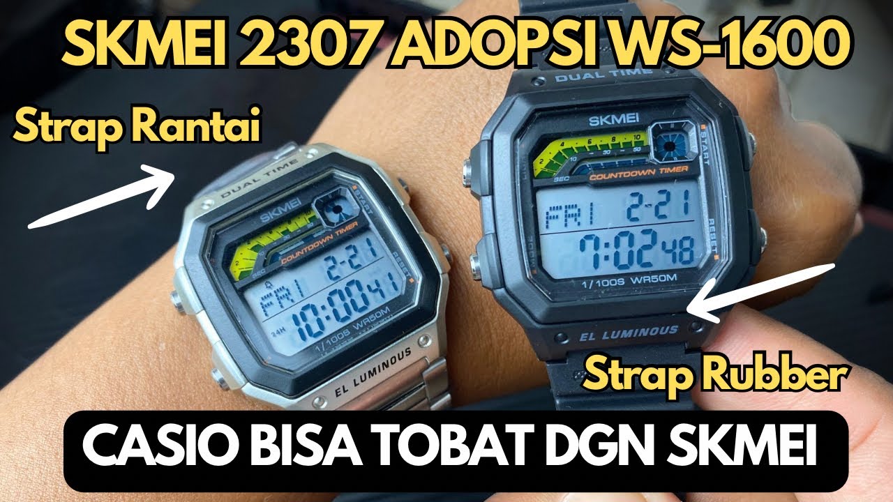 SKMEI 2307 Adopsi Desain Casio WS-1600H