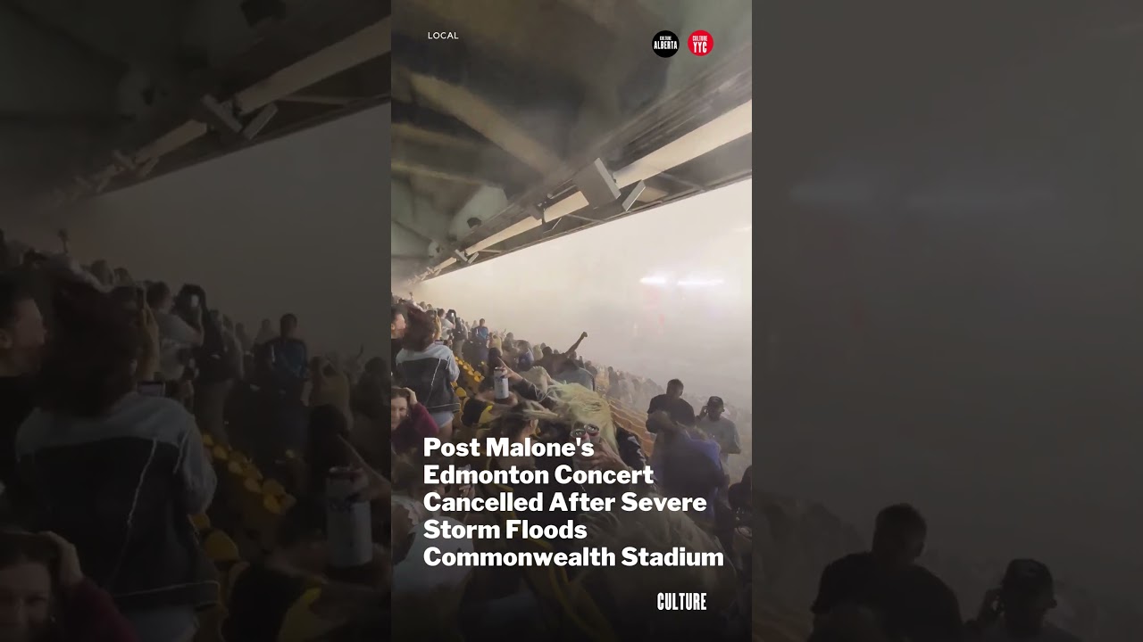 Post Malone's Edmonton Concert Cancelled as Storm Floods Stadium and Sends Fans Fleeing for Shelter