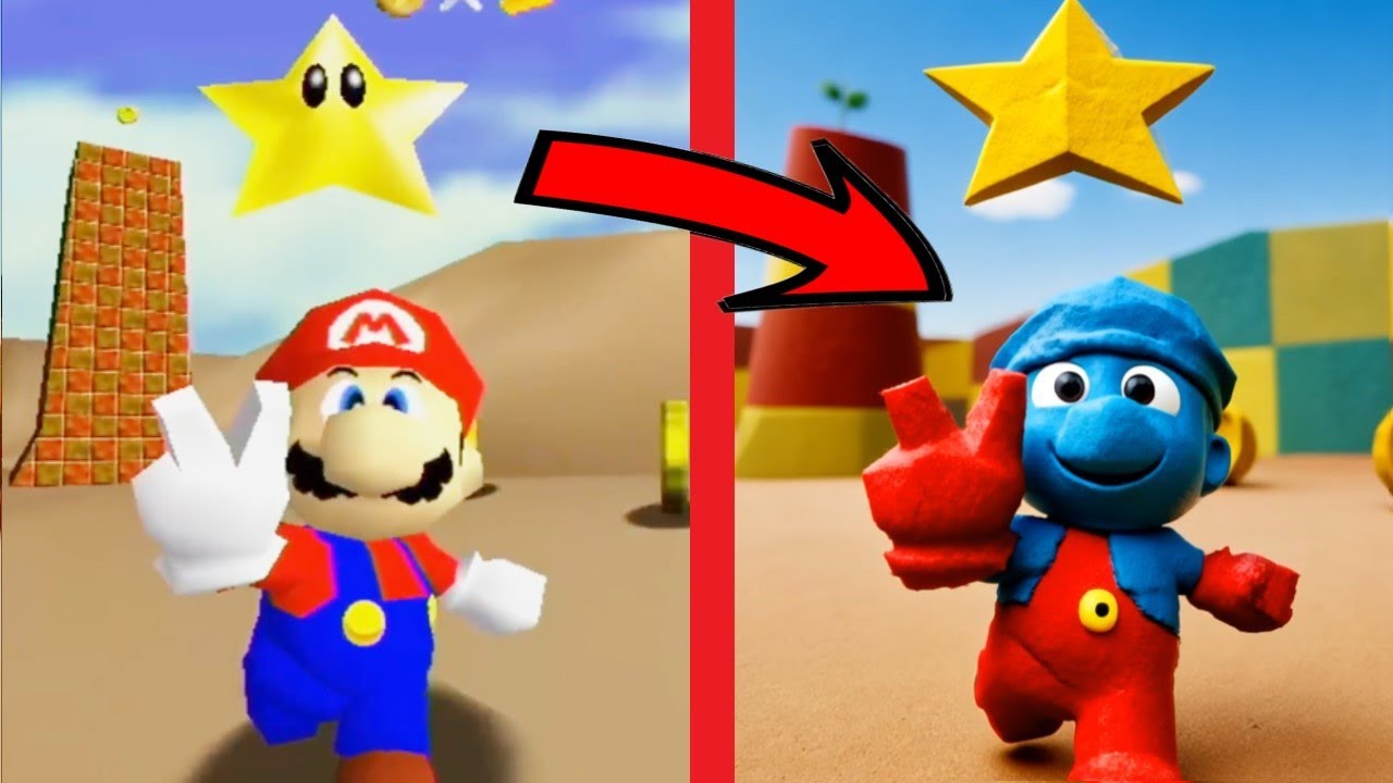 Super Mario 64 Re-Imagined In Clay With AI