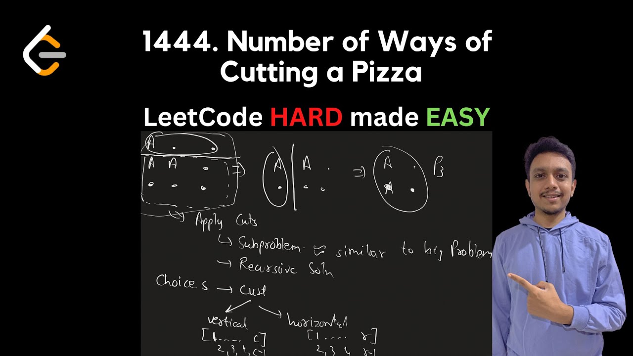 1444. Number of Ways of Cutting a Pizza | LeetCode Daily Challenge | LeetCode POTD