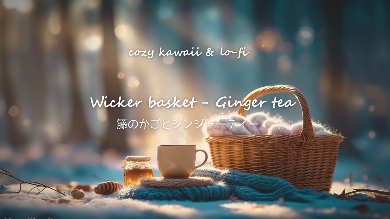 【リラックスチル】籐のかごとジンジャーティー - Ginger tea in a Basket  / cozy kawaii & lo-fi / 作業用BGM