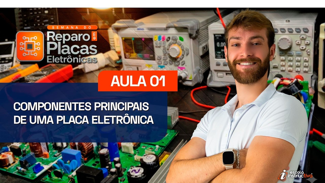 LIVE  975 AULA 1 - COMPONENTES PRINCIPAIS DE UMA PLACA ELETRÔNICA