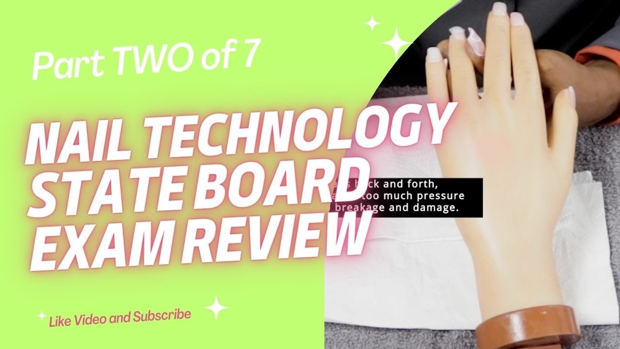 2 of 7 Parts - Georgia Nail Technician state board Exam Practice Test Review #BBA