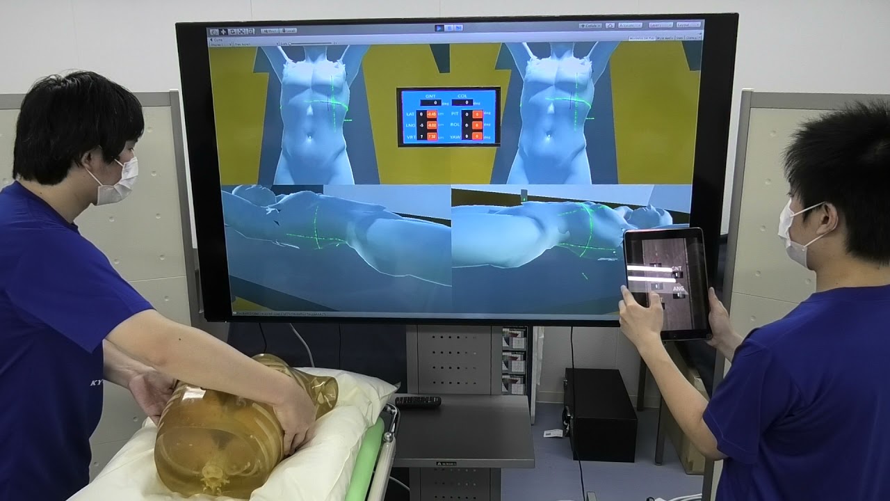 radiation therapy setup training system using virtual reality