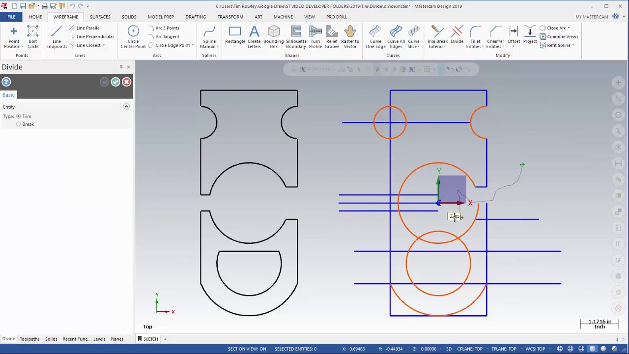 Mastercam 2019 Trimming Divide Tool | Mastercam 2019 Tech Tip