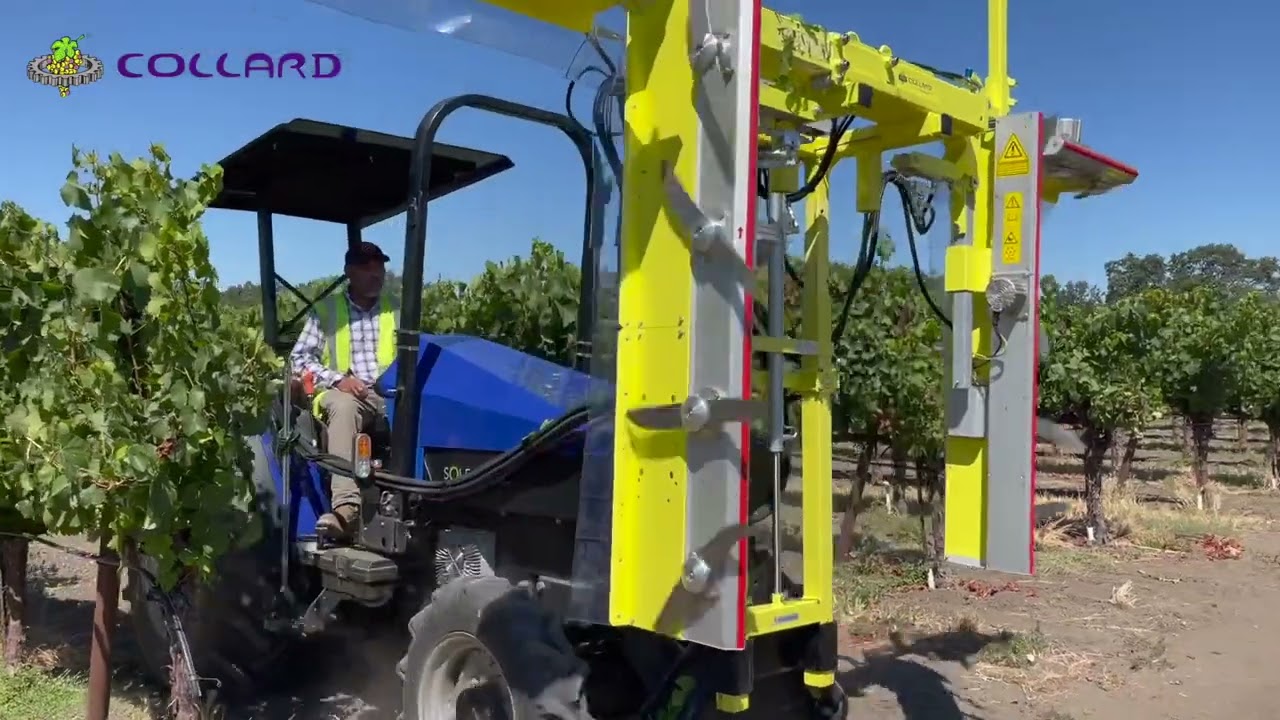 Rogneuse COLLARD &eacute;lectrique sur tracteur interligne &eacute;lectrique ⚡️  / electric vine trimmer ⚡️