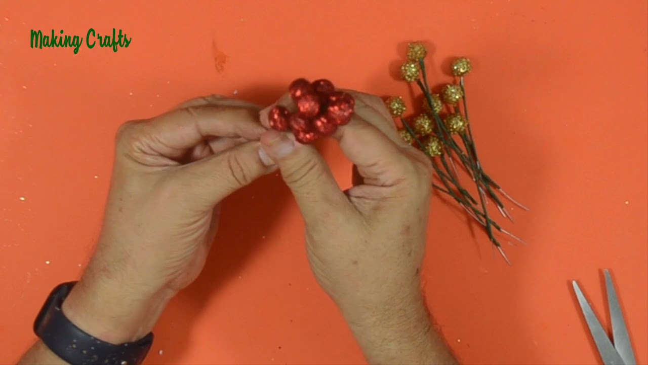 Holly berries and Christmas cherries. Christmas 2021. Christmas decorations. Diy. Crafts