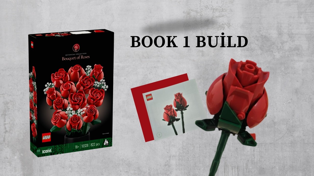 LEGO Icons 10328 Bouquet of Roses 🌹 Book 1 Build | No Talking ASMR