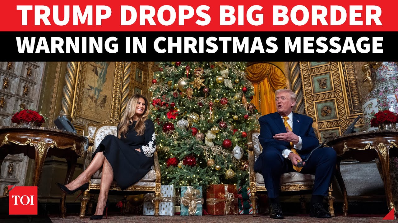 Trump Quizzes Kids On Christmas, Then Drops US Border Warning As Melania Watches; 'No Bad Santa...'