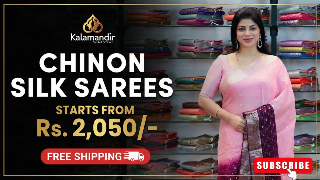 Chinon Silk Sarees | Sarees Online Shopping | Kalamandir Sarees