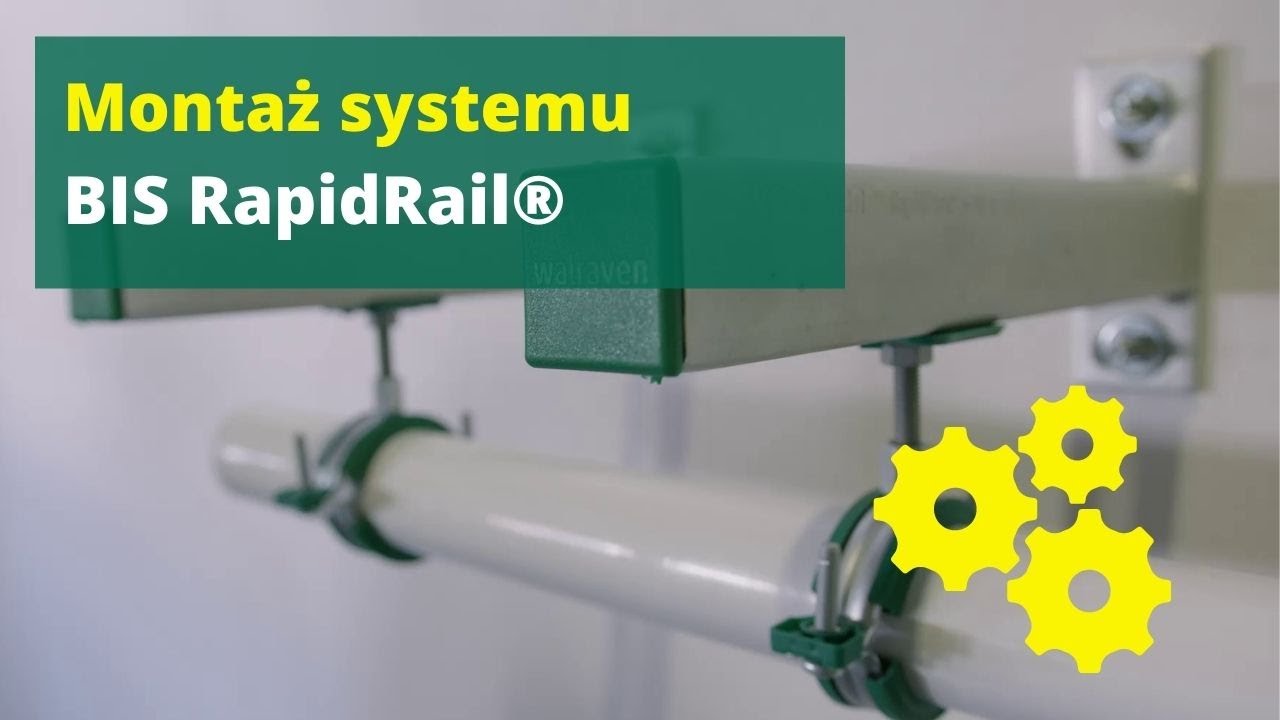Montaż rury na konsoli ściennej RapidRail® - Producent Walraven