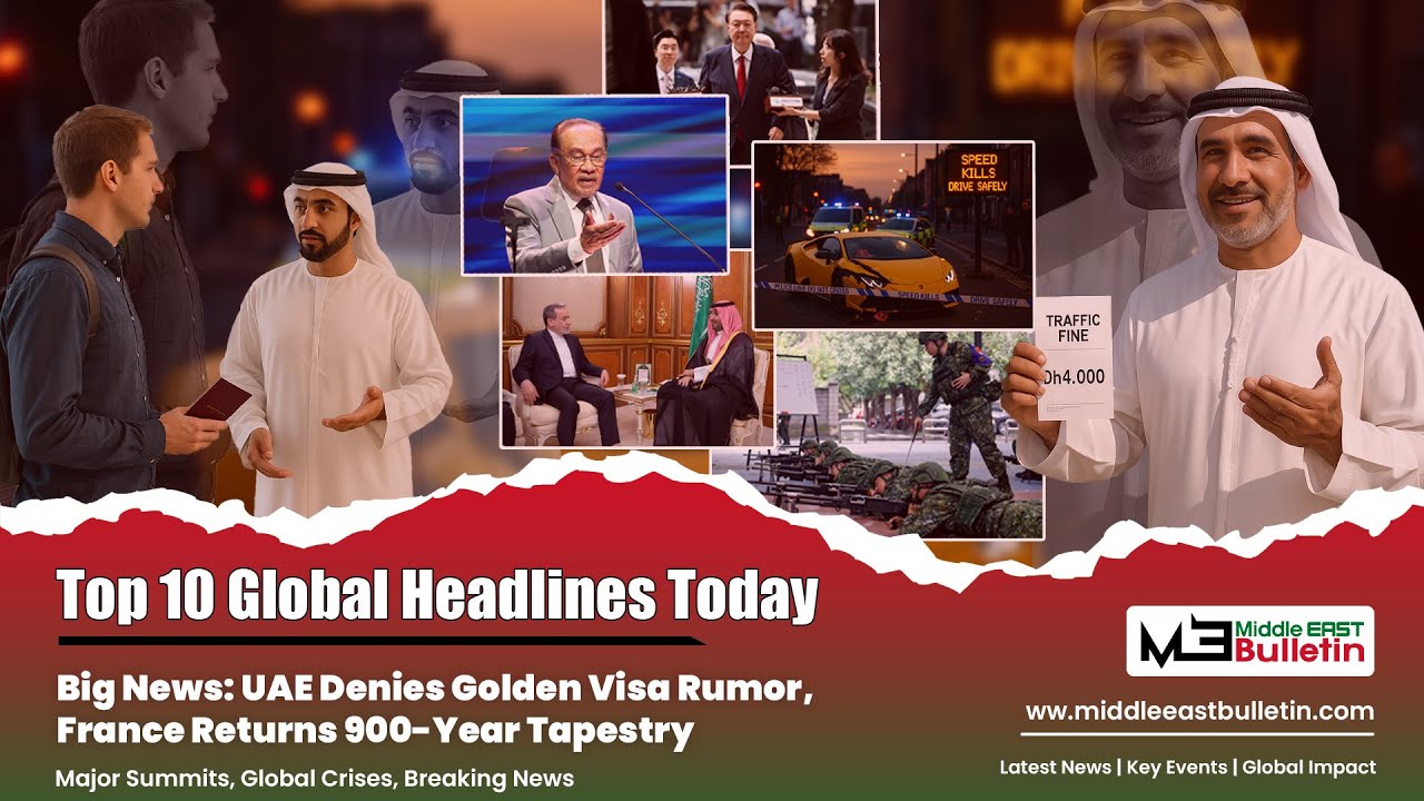 Top 10 Global Headlines Today | Middle East Bulletin: UAE Visa, Bayeux Tapestry & More
