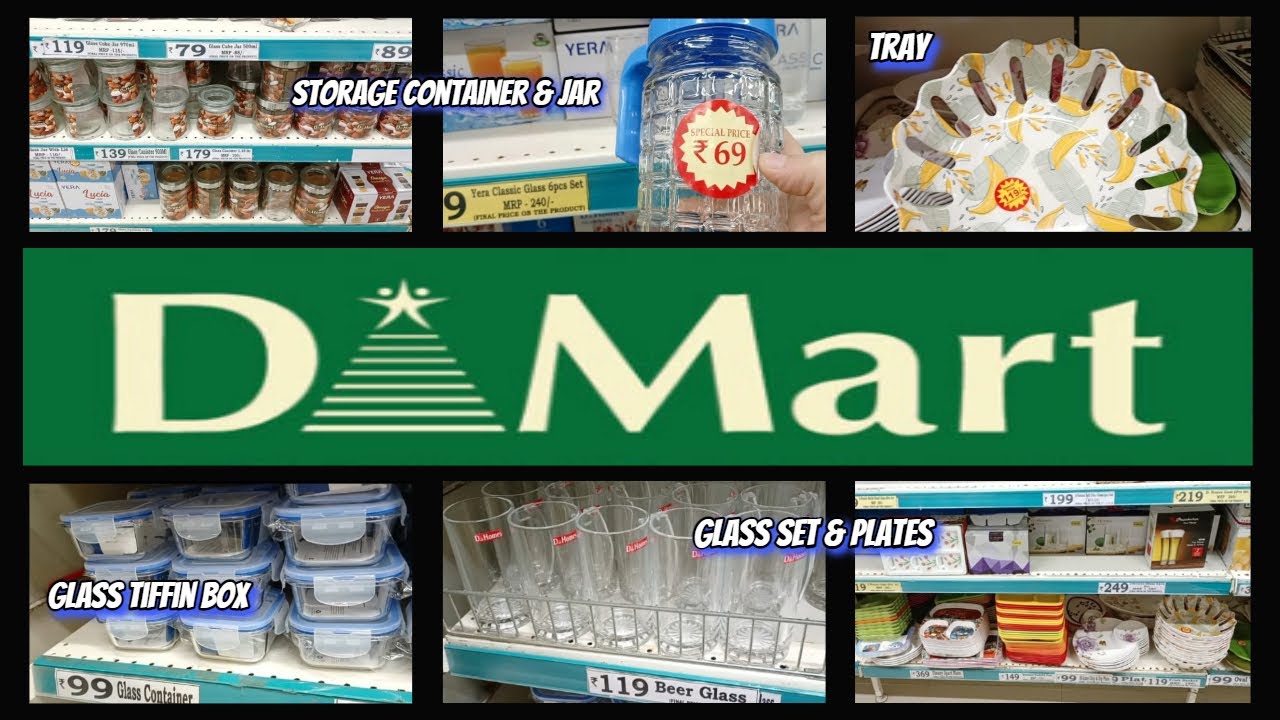 Dmart Offer on Glassware Kitchen Product Rs. 69/- Bottles, Glasses Set,  Dmart All Glass Product
