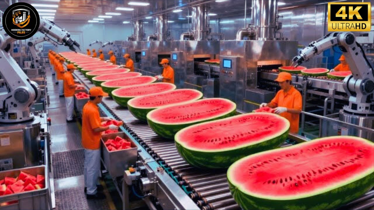 Inside a Modern Watermelon Factory:How Millions of Melons Are Turned Into Juice|Modern Factory Files