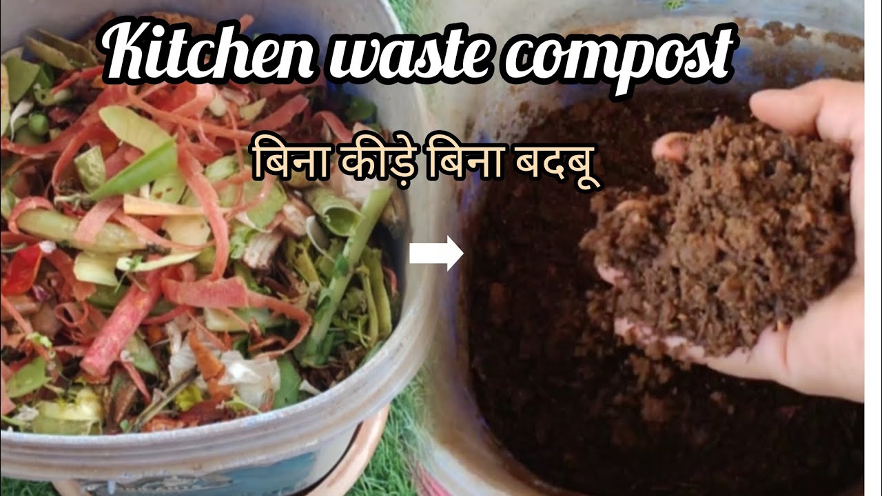 किचन से निकलने वाले कचरे से खाद कैसे बनाएं। How to make kitchen waste compost at home.