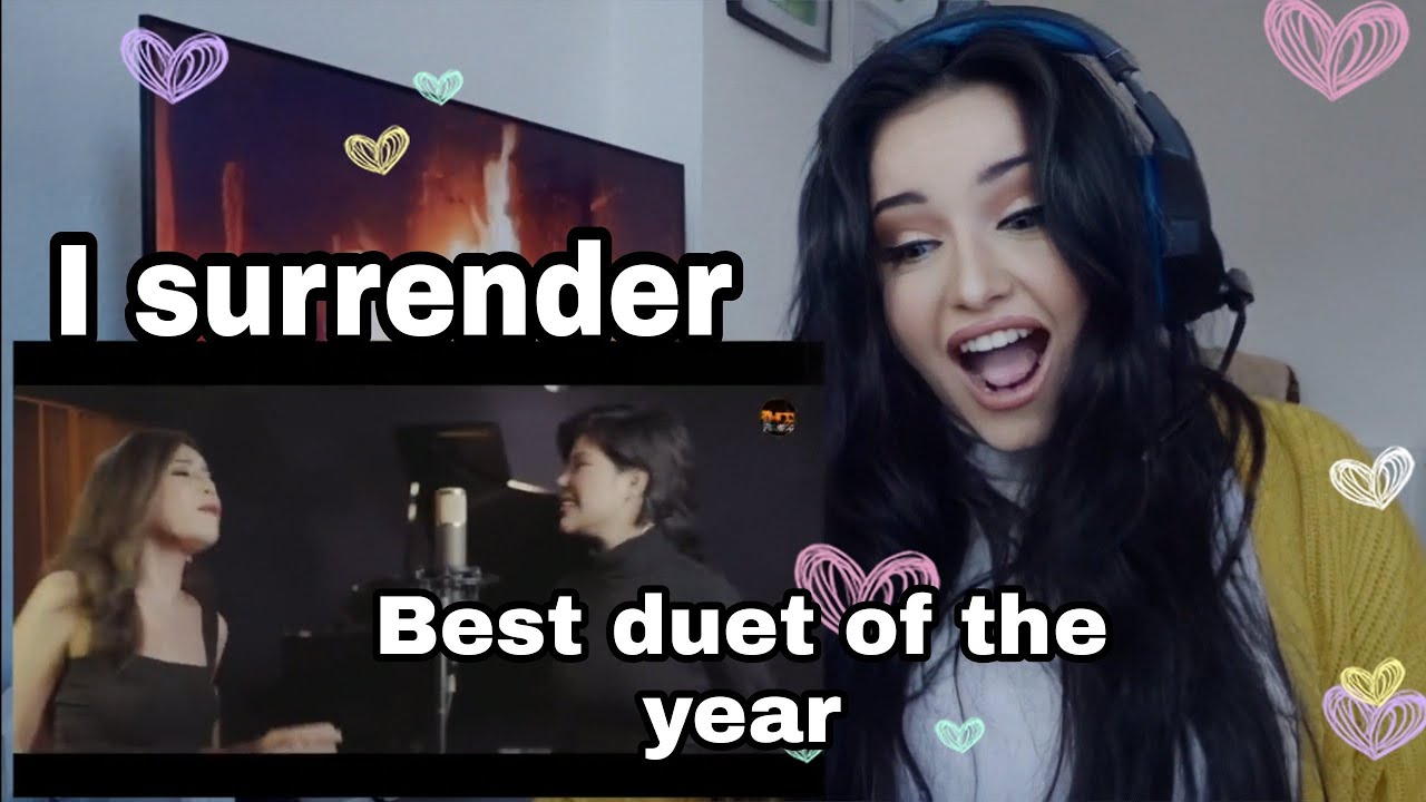 Music student reacts to @Katrina Velarde Official and @Jessica Villarubin  I SURRENDER