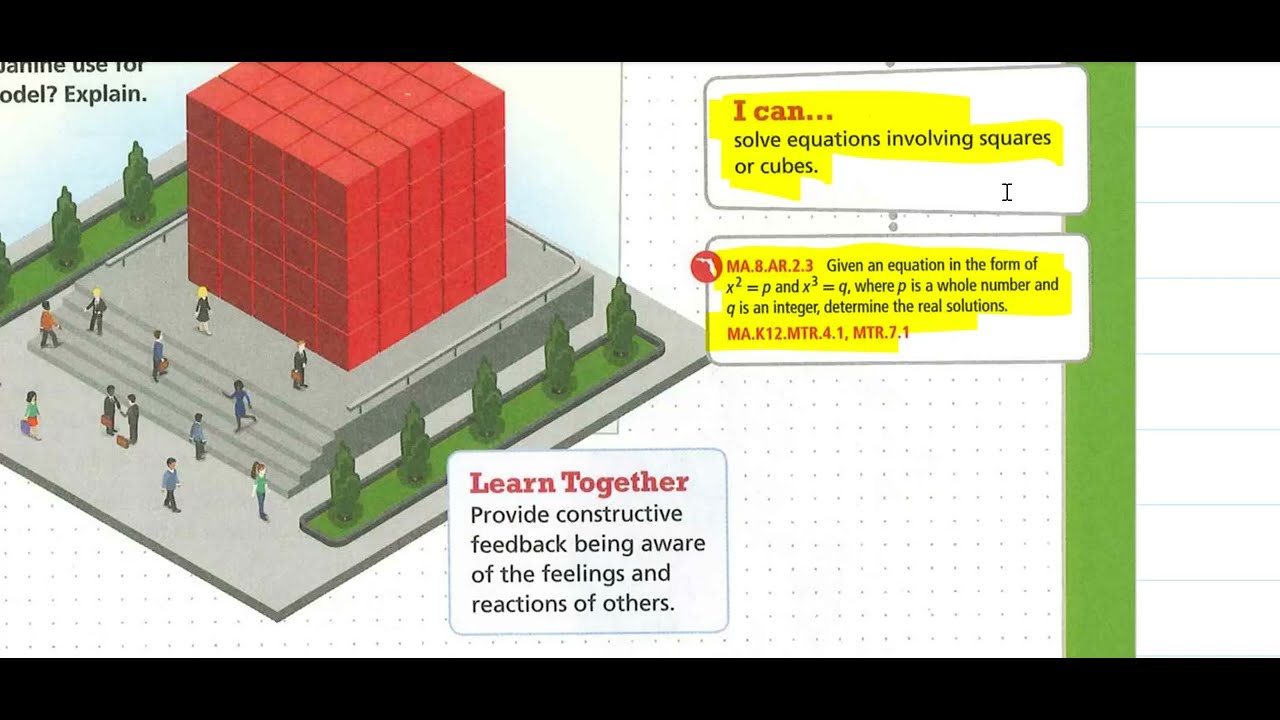 1-4 Solve Equations Using Square and Cube Roots