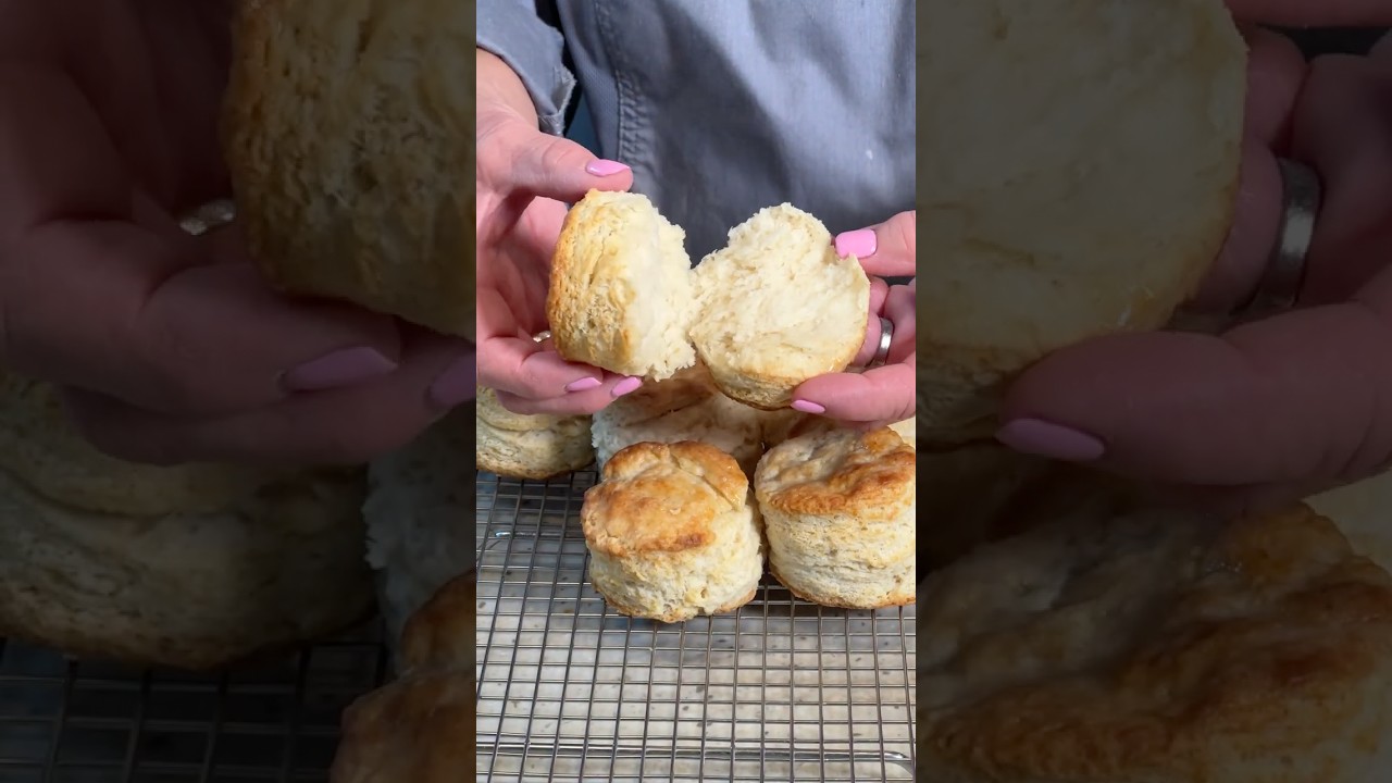 🤫Best Ever Flakiest Biscuits Every Time! Here&rsquo;s My Secret! #biscuit #howtomakebiscuits #buttery