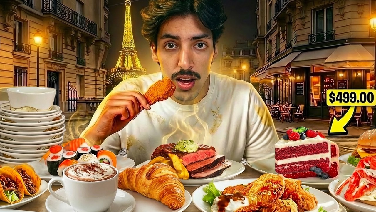 جربت الاكل الفرنسي لمدة 24 ساعة 🥐🥮 🇫🇷 !