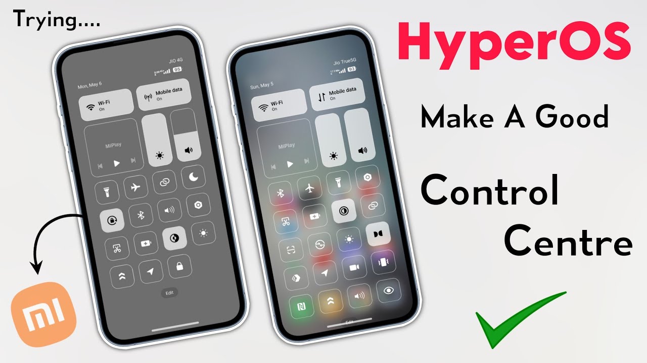 Change Xiaomi HyperOS Control Centre Into Blur Mode On - Remove Grey Background From Control Centre