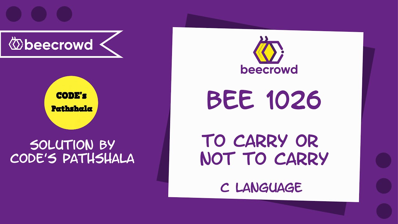 Beecrowd Problem 1026 - To Carry or not to Carry solution (AD-HOC) | C language