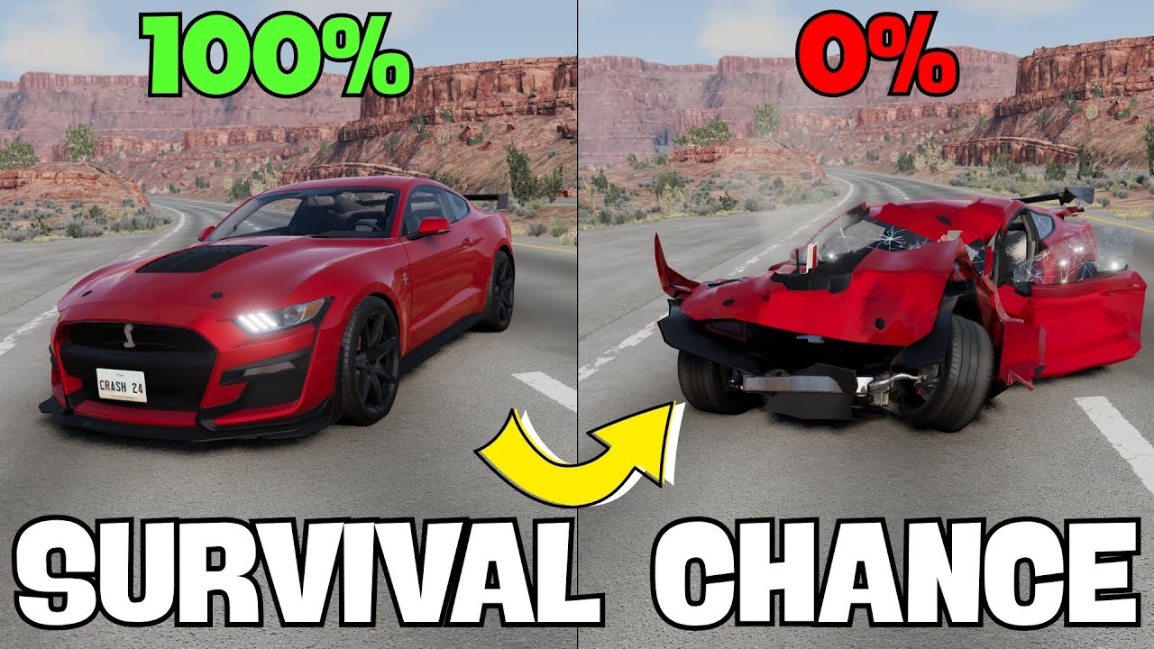 🚧Ultimate Car CRASH Test Survival Chance | BeamNG drive #13 😱