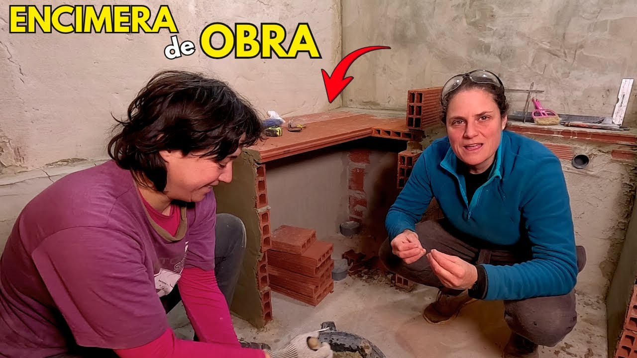 Rehabilitación CABAÑA de PIEDRA #122🏡La COCINA PROVISIONAL toma forma💪Sólida, útil y LOW COST⛏️