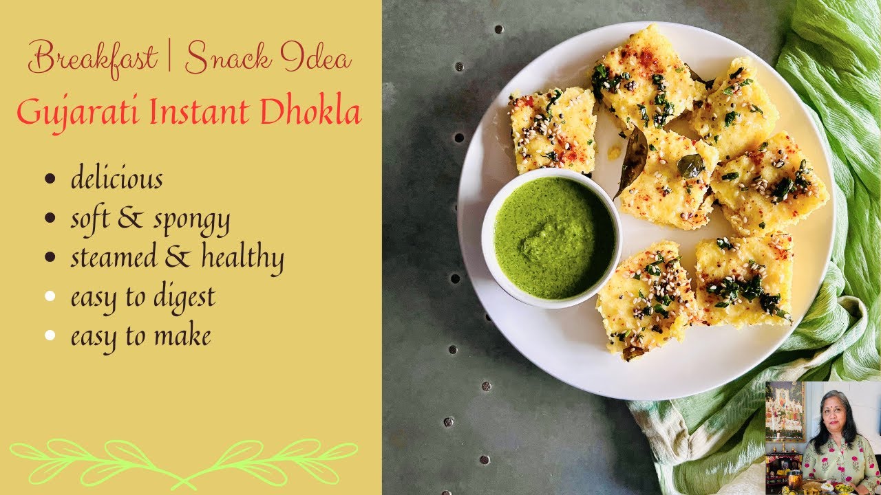 GUJARATI INSTANT DHOKLA RECIPE | HEALTHY STEAMED GUJARATI SNACK | ઇન્સ્ટન્ટ ઢોકળા બનાવની રીત