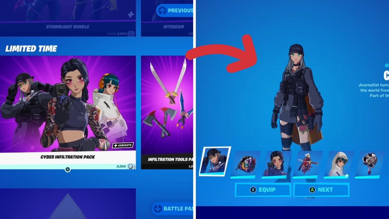 Buying the Anime Pack in Fortnite! (Cyber Infiltration Pack)