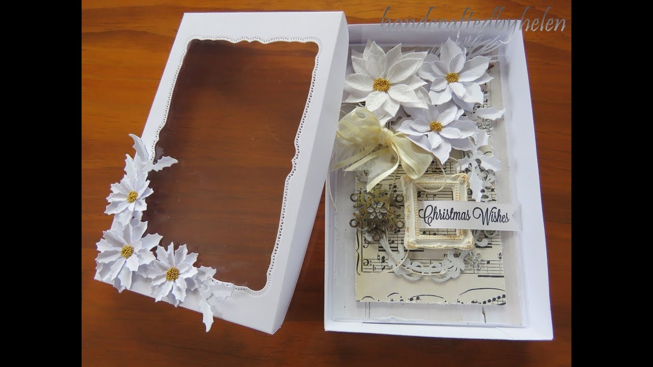 Shabby Chic Poinsettia Card