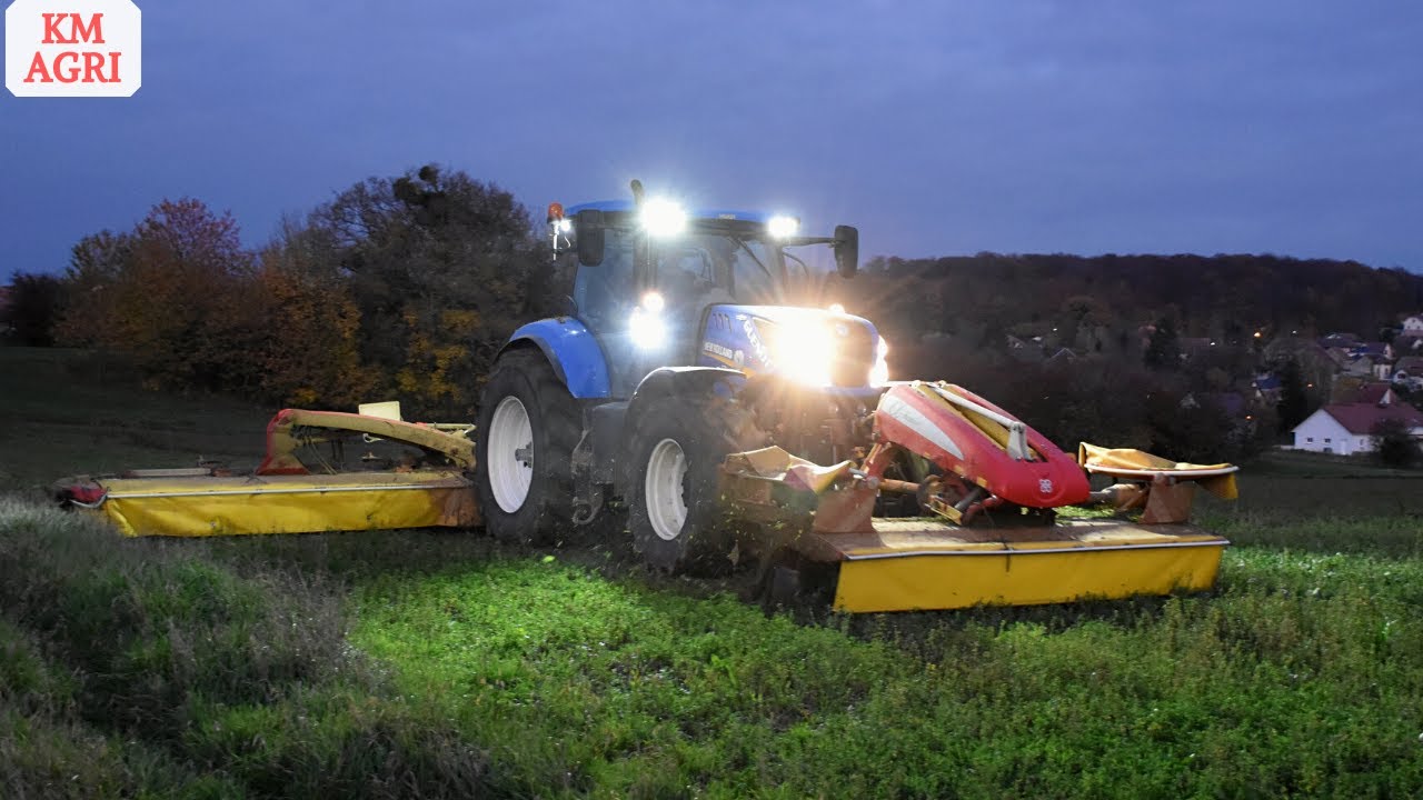 FAUCHAGE DE NUIT 2020 ☘️ New Holland T7 & P&ouml;ttinger A10 CF (UnCut/Sound)