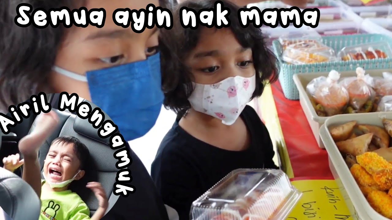 Gelagat airin first time puasa di bazaar Ramadan..semua dia nak😂