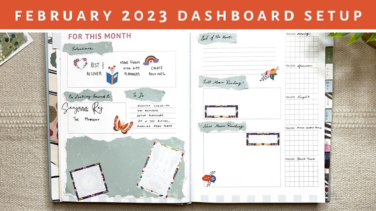 Ink Bucket Planer Setup - February 2023 Overview 💞 | Monthly Planning | Sanjana Raj
