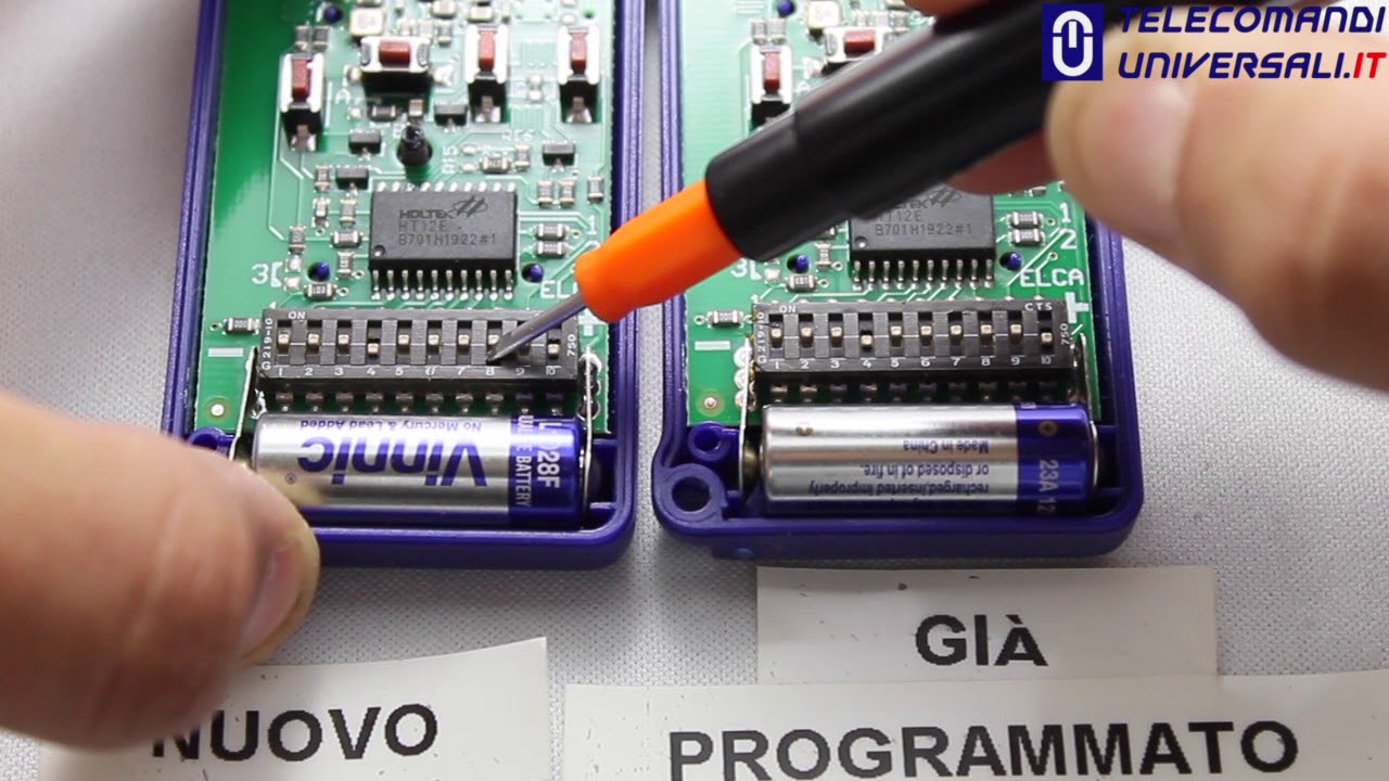 AGGIORNAMENTO! COME PROGRAMMARE UN TELECOMANDO SETTANDO LE LEVETTE