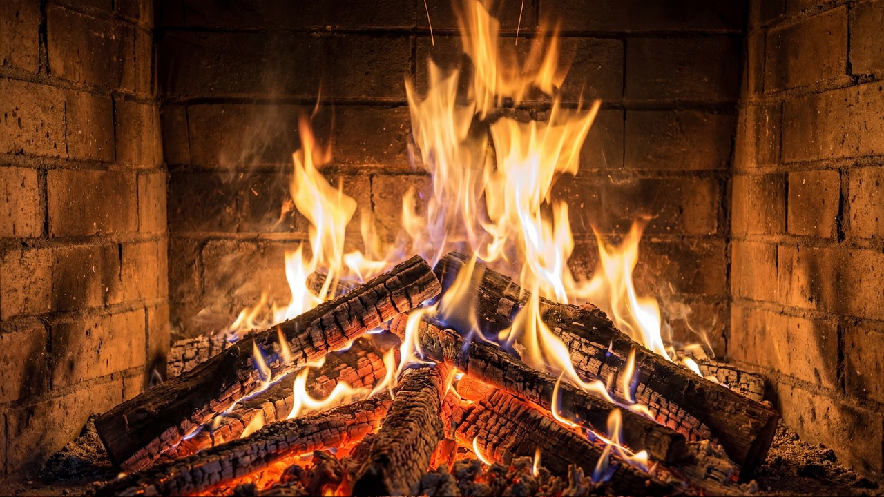 🔥 Fireplace Classic 4K. Cozy Fire with Crackling Fireplace Sounds. Fireplace 4K UHD