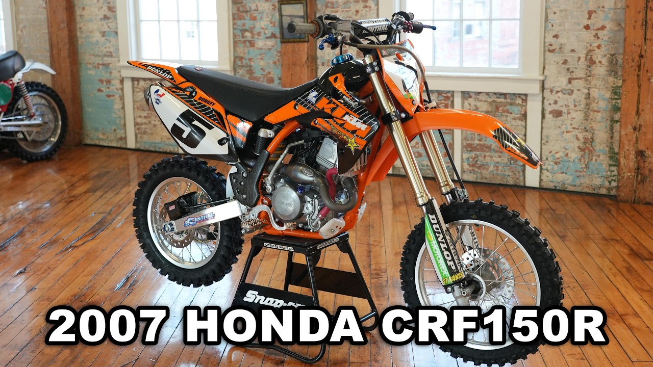Миниатюрная копия мотоцикла KTM Райана Данджи, заводская реплика Honda CRF150R 2007 года.